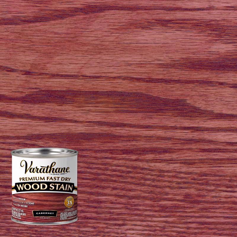 RUST-OLEUM CORP, Varathane Premium Fast Dry Semi-Transparent Cabernet Wood Stain 0.5 pt. (Pack of 4)